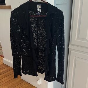 Free People Black Lace Blazer